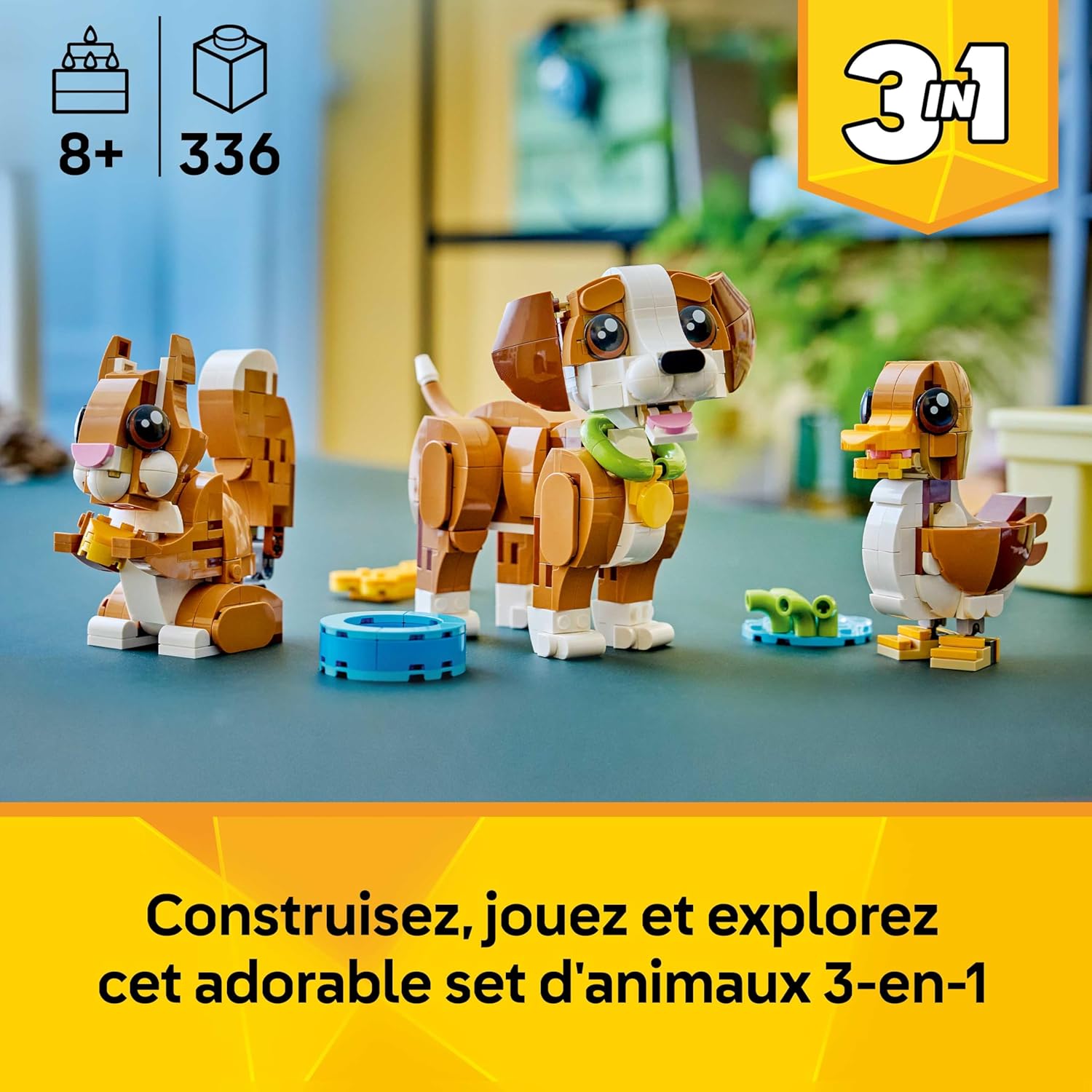 LEGO Creator 3-en-1 Les Adorables Animaux : Le Chiot Joueur