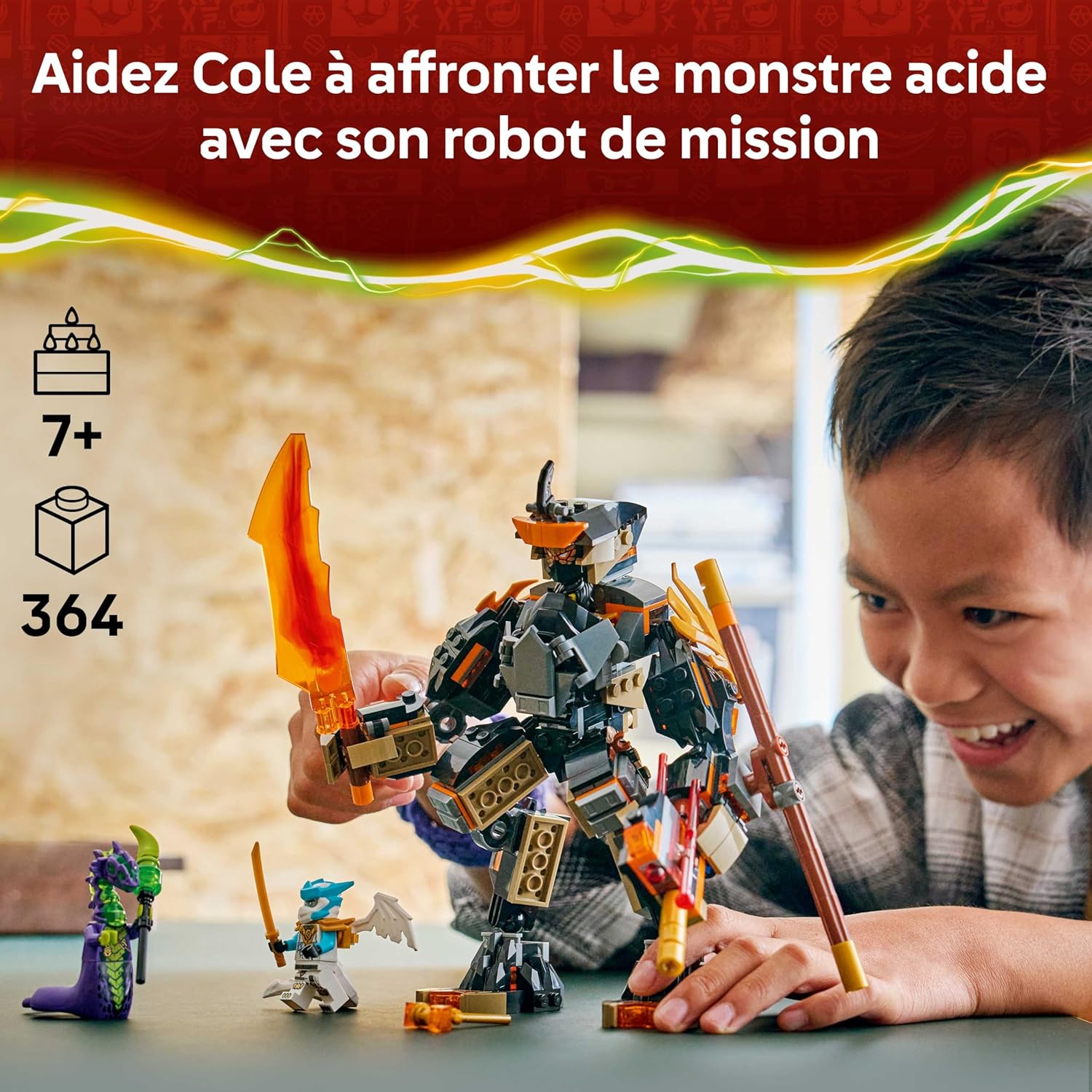 LEGO Ninjago La Mission du Robot Cole et du Dragon Zane